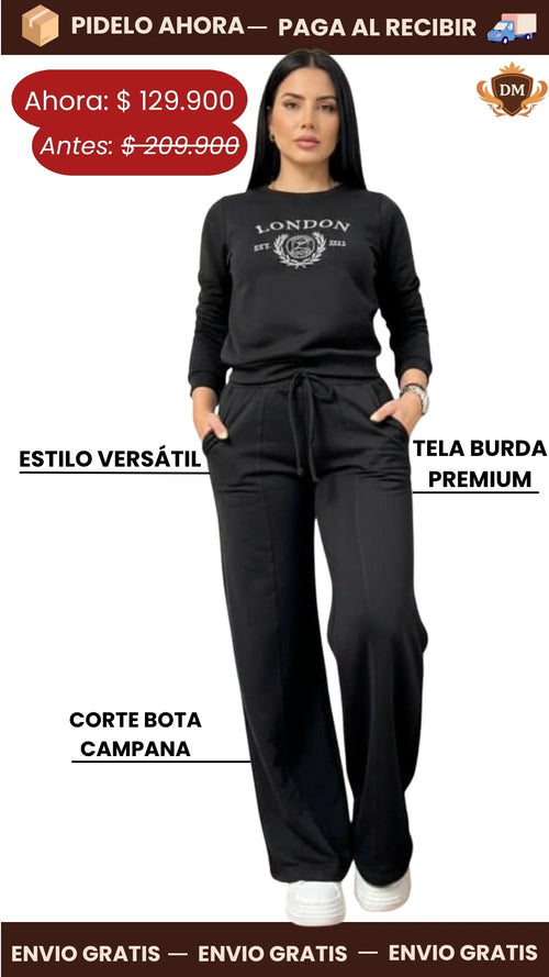 Conjunto bota campana London